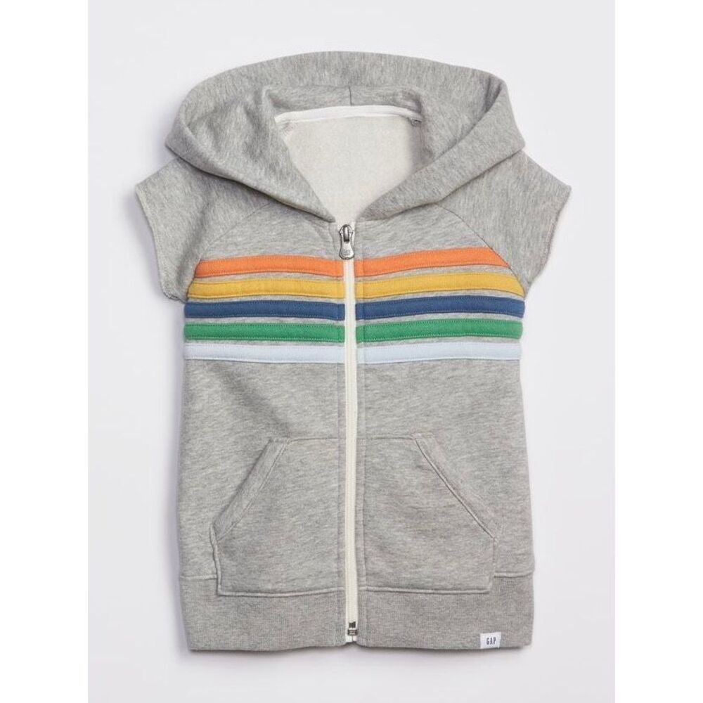 GAP BabyGAP Toddler Kids 5 Sleeveless Striped Jacket Hoody